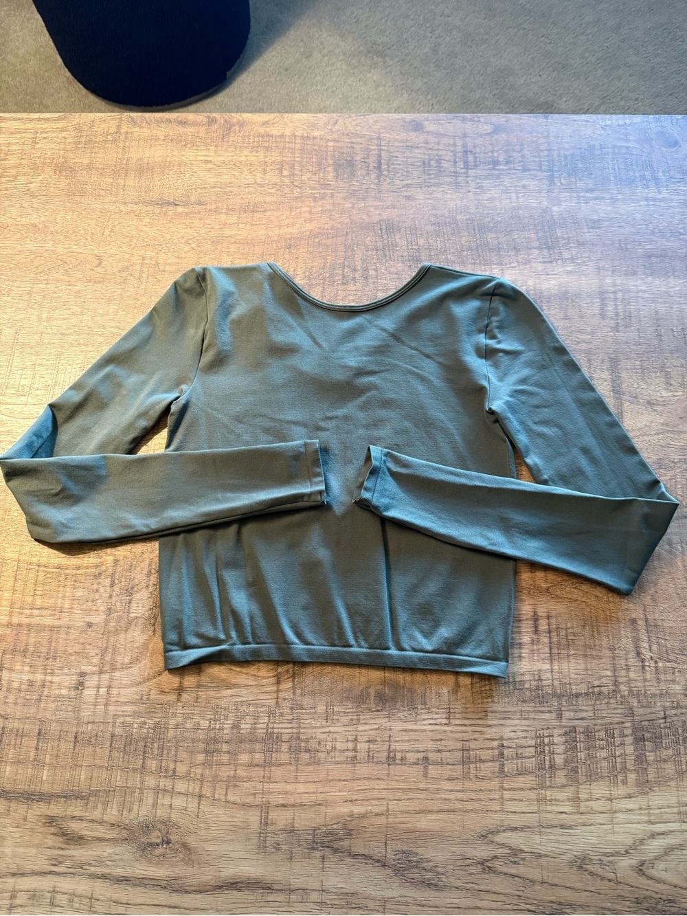 Forever 21 Olive Green Open Back Long Sleeve